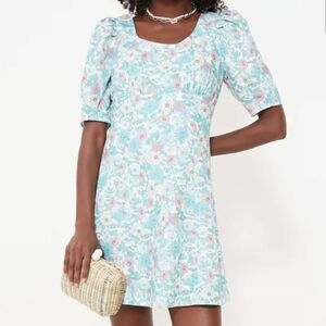 Hyacinth House Floral Blue and Pink Short Sleeve Dress Size XXL